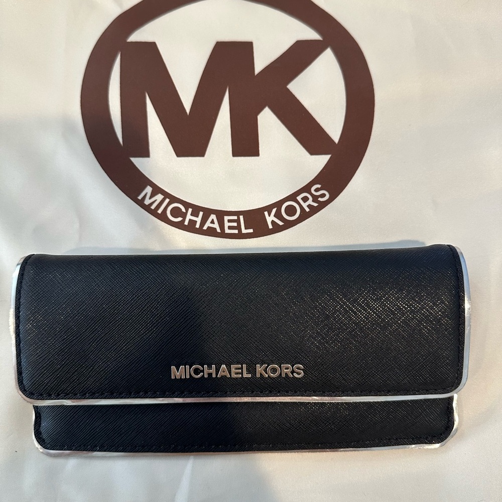 Michael Kors Black Zip-Around Wallet